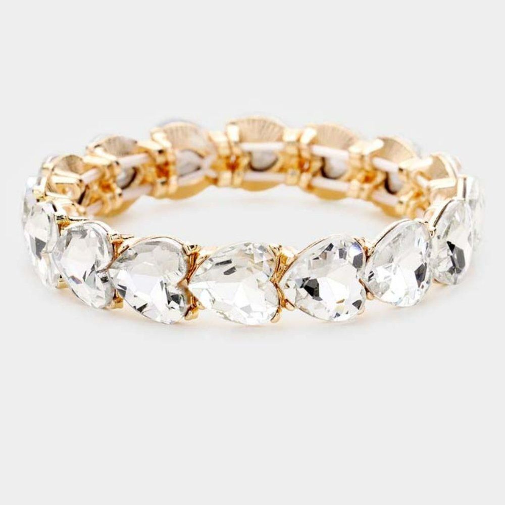 Elegant Gold and Silver Crystal Bracelet